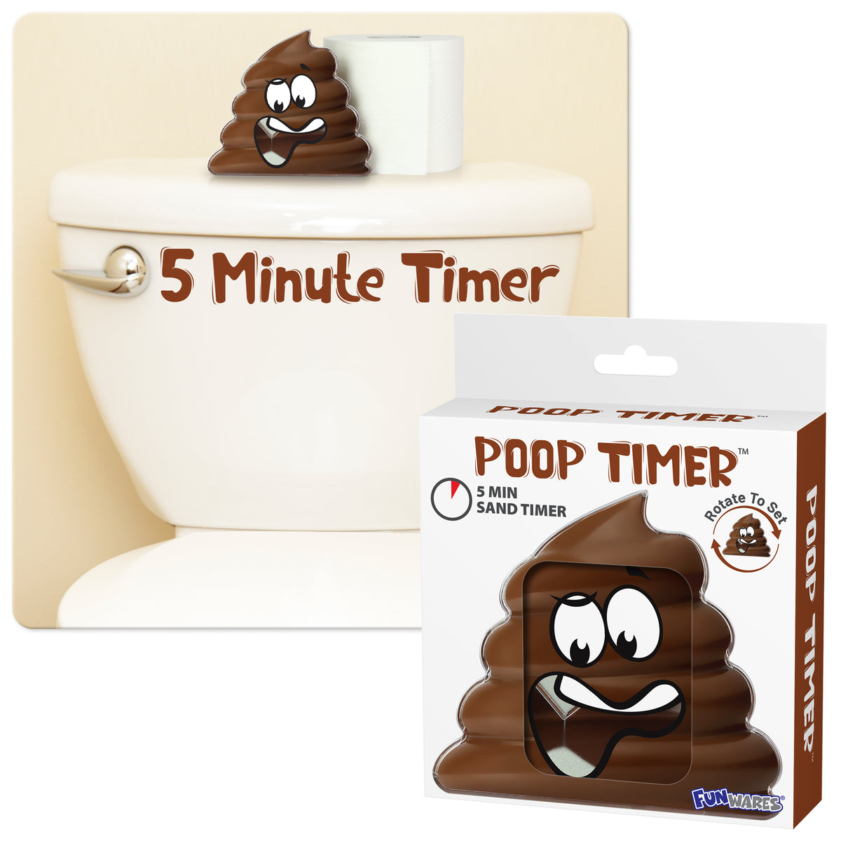 Toilet Timer™ | Unique 5 Minute Sand Timer